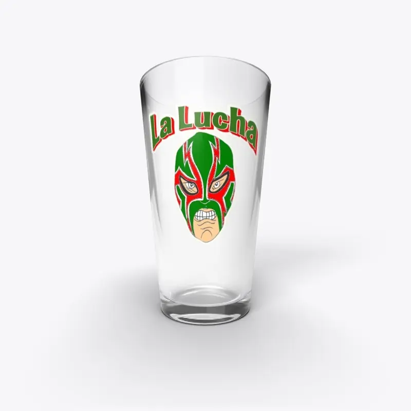 La Lucha Drinking Glass