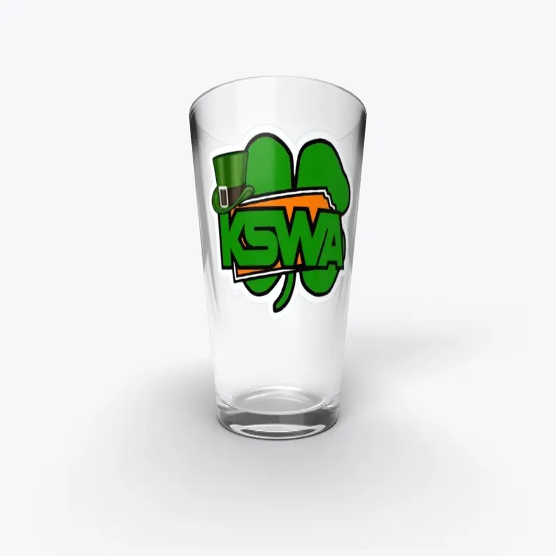 KSWA St. Patrick's Day Drinking Glass