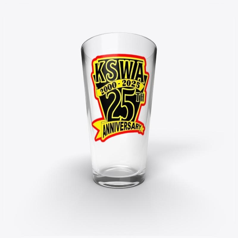 KSWA 25th Anniversary Drinking Glass